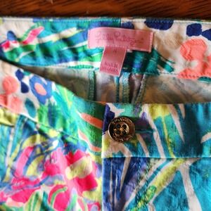 Lilly Pulitzer‎ Kelly Skinny Ankle Pants Colorful Print Preppy Size 4  Summer